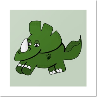 A Cute Triceratops Posters and Art